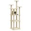 Vidaxl rascador &aacute;rbol con casa crema para gatos, , large indicador imagen numero 3