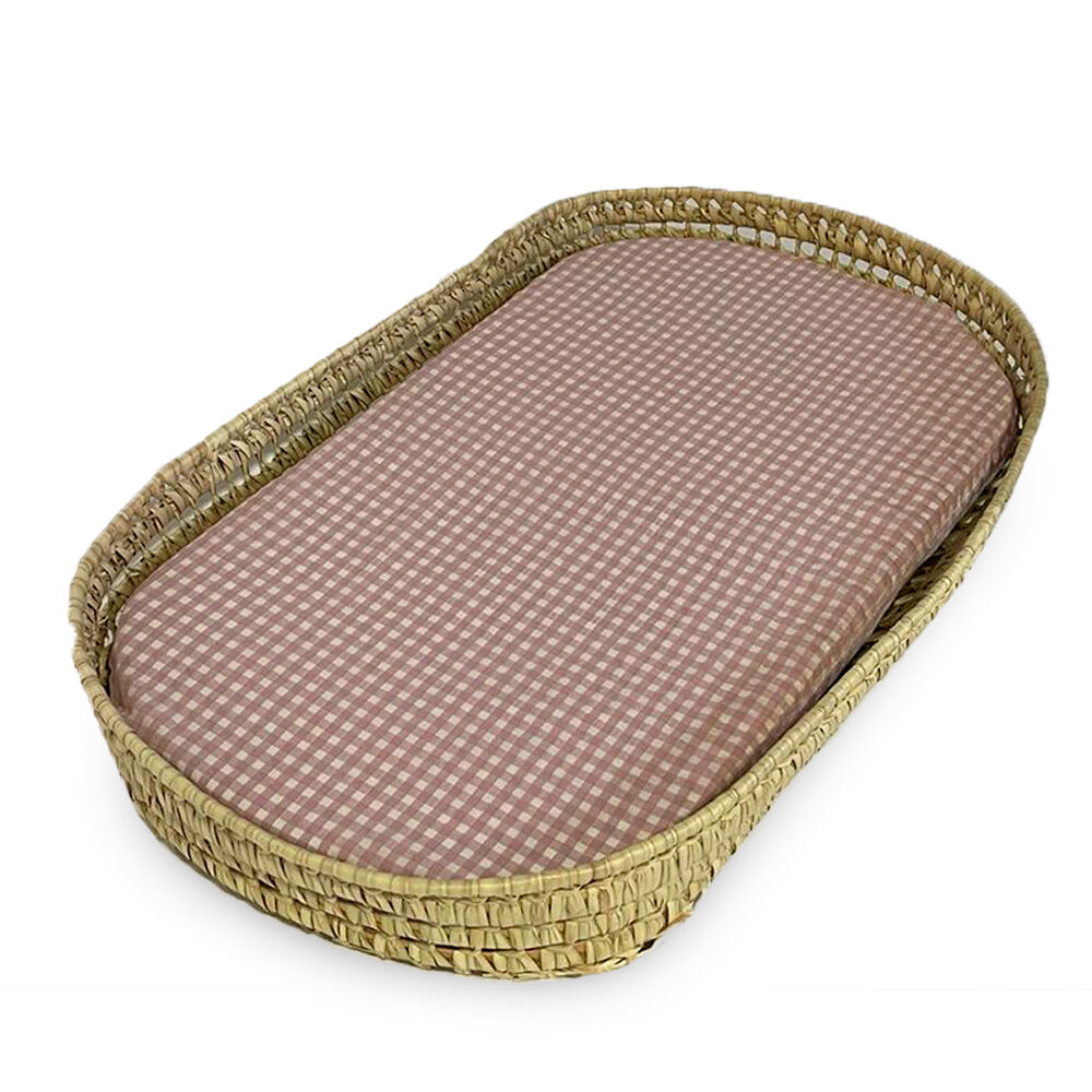 Cama de palma EliteLounge + colch&oacute;n impermable + textil para colch&oacute;n Ros&eacute; Vich&yacute;, , large Imagen numero 1