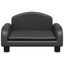 vidaXL Cama para perros de cuero sintético negra 50x40x30 cm, , large indicador imagen numero 2