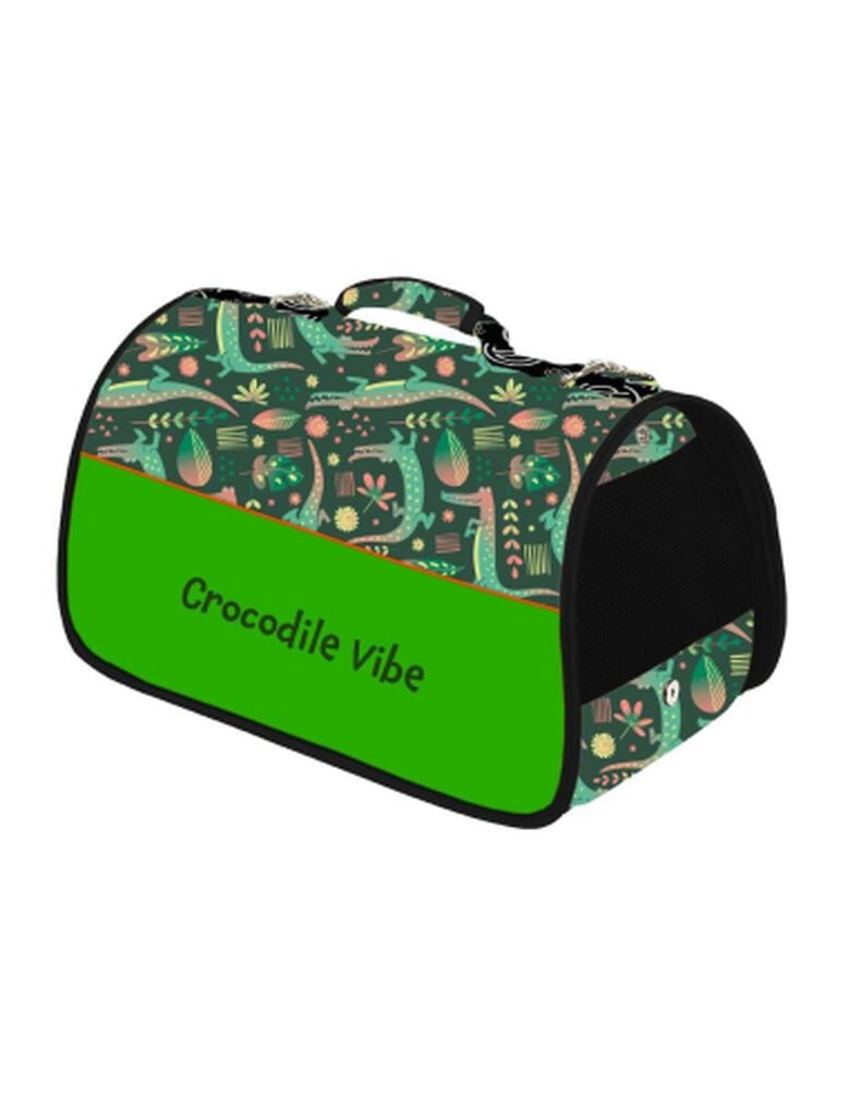 Cazo Crocodile Vibe Transportín Verde para perros y gatos thumbnail