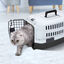 Nobleza - Transportin Gato Perro Grande, Transportin para Gatos Perro Portátil y Transpirable, Mascotas Perros Gatos Accesorios, Transportín de Plástico, 68x48x42 CM, Negro & Gris, , large indicador imagen numero 3