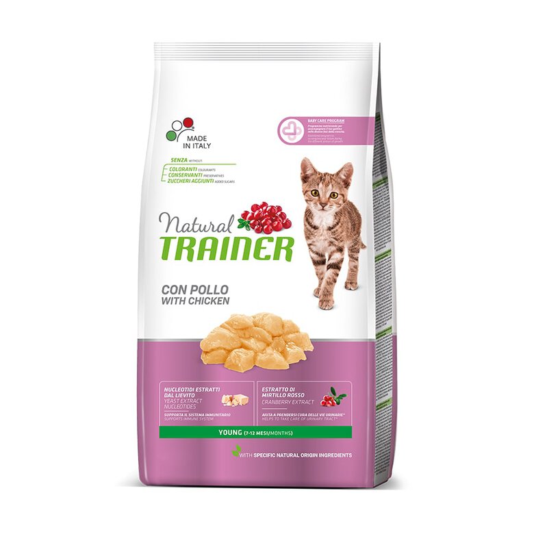 Natural Trainer Young Pollo pienso para gatos , , large image number null