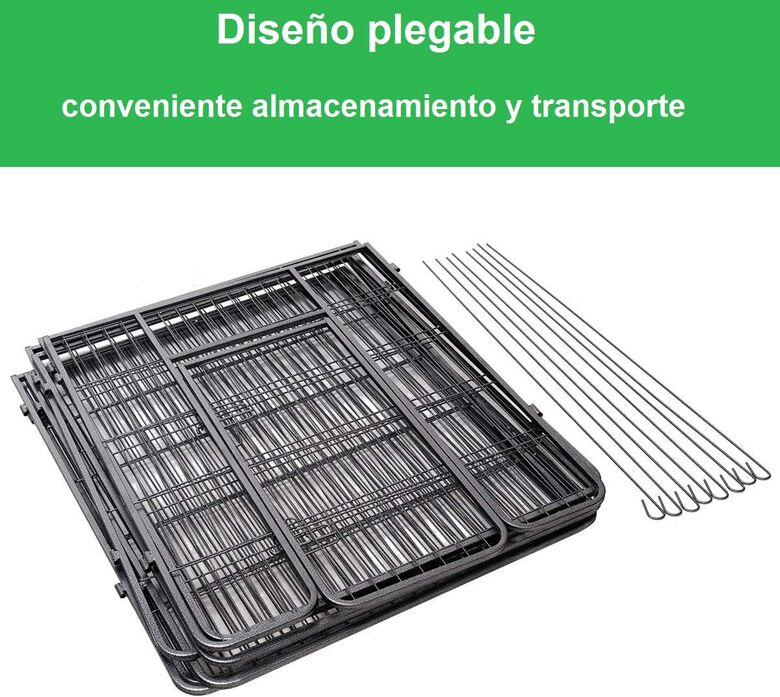 COSTWAY Parque de Metal Plegable para Perro Animales Barrera de Seguridad con Puerta y Cerradura para Cachorros de Jardín Interior Exterior thumbnail