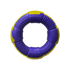 Dur Juguete Aro Mordedor violeta y amarillo con aroma mora para perros