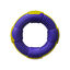 Juguete Aro Mordedor violeta y amarillo con aroma mora 13cm para perros, , large indicador imagen numero 1