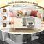 COSTWAY Mueble Arenero para Gatos, Mueble Oculto para Gatos con 2 Habitaciones, 2 Alfombrillas Rascadoras de Sisal, Tabla de Rascar, Casa de Gatos de Interior para Salón Dormitorio (Blanco), , large indicador imagen numero 3