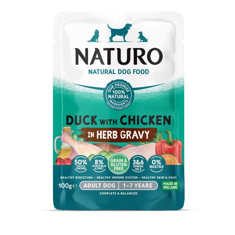 Naturo Adult Pouch Gf Pato y Pollo Para Perro