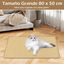 COSTWAY Juego de 2 Alfombrillas Rascadoras para Gatos, 80 x 50 cm Almohadillas de Sisal Natural, Alfombras Rascadoras Horizontales con Cintas Adhesivas de Ganchos y Bucle, Protegen Muebles, Sofás, , large indicador imagen numero 4