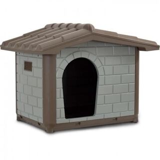 Ciao Bimbi Classic Eco Caseta de Plástico Mediana en color Gris para perros
