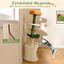 COSTWAY Rascador para Gatos en Forma de Flor, Árbol para Gatos 114cm con Percha Acolchada, Poste y Tablero Rascador de Sisal, Bola Colgante, Hamaca, Centro de Actividades Versátil para Mascotas, , large indicador imagen numero 5