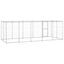 Vidaxl perrera con puerta de bisagra plateada para perros, , large indicador imagen numero 15