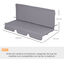 Outsunny Cojín para Columpio de 2 Piezas 130x45x5 cm Cojín para Balancín Cojín de Asiento y Respaldo Acolchado para Jardín Terraza Balcón Exterior Gris, , large indicador imagen numero 3