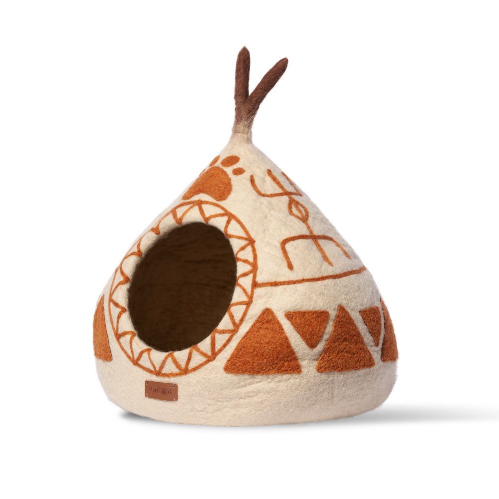 Tipi para gato de fieltro de lana gran formato Stone, , large Imagen numero 4