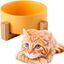 Edipets comedero bebedero de porcelana amarillo para gatos, , large indicador imagen numero 1
