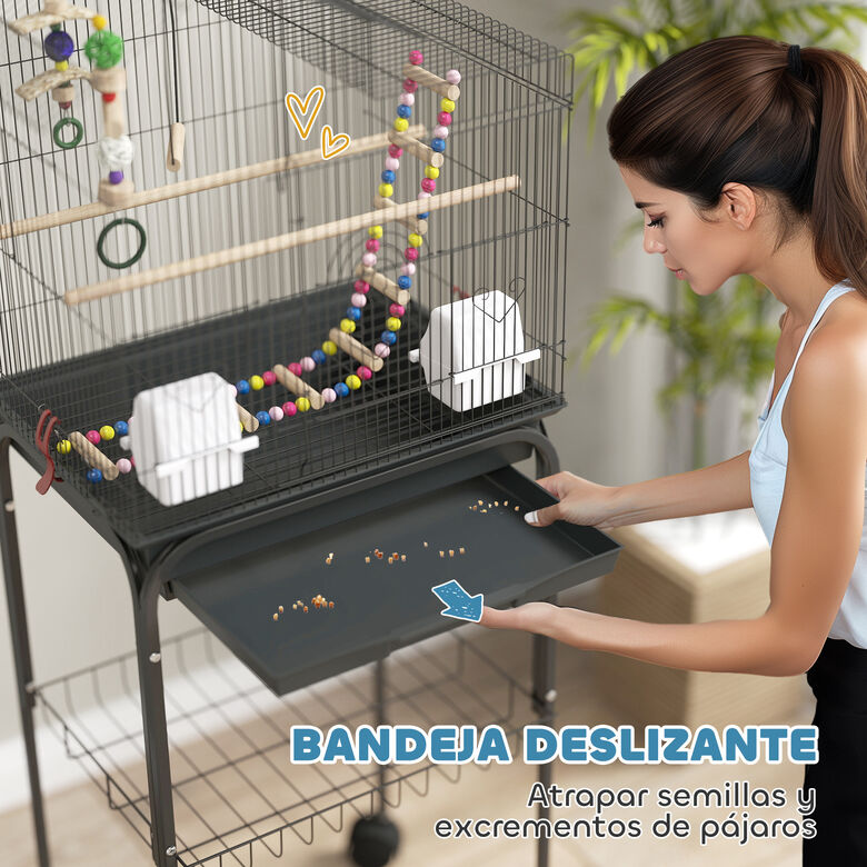 PawHut Jaula Negra para Pájaros thumbnail
