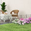 Outsunny Vallas de Jardín 205x45,5 cm Set de 5 Vallas Decorativas para Jardín de Metal Combinación Libre Barrera para Animales para Terraza Patio Césped Negro, , large indicador imagen numero 2