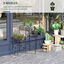 Outsunny Soporte de Metal para Plantas Macetas Plegable Estanter&iacute;a para Flores con 3 Estantes Decoraci&oacute;n Interiores Exteriores para Jard&iacute;n Terraza Balc&oacute;n 74x23x62 cm Negro, , large indicador imagen numero 4