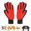 Nobleza - Guante Pelo Gato, Cepillo para Perros y Gatos Lavable y Reutilizable, Pack de 2 Guantes de Aseo para Perros y Gatos con Pulseras de Velcro Ajustables, Guantes Quita Pelos Gato, Rojo, , large indicador imagen numero 1