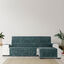 Cubre Sof&aacute; Protector Antimanchas acabado aterciopelado Azul Chaise Longue Derecho 240 cm (250-300 cm), , large indicador imagen numero 3