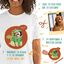 Mascochula camiseta mujer dino personalizada con tu mascota negra, , large indicador imagen numero 2