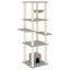 vidaXL Rascador para gatos con postes de sisal gris claro 154 cm, , large indicador imagen numero 1