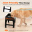 Nobleza Comedero Elevado para Perros y Gatos, Soporte Ajustable a 6 Alturas y Reclinable, Kit de 2 Cuencos: 1000ml Acero Inoxidable y 600ml Comedero Antivoracidad, Dise&ntilde;o Antiderrame, Negro, , large indicador imagen numero 4