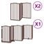 vidaXL Puerta de perros plegable 12 paneles madera álamo marrón 960 cm, , large indicador imagen numero 6