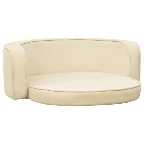 Vidaxl sof&aacute; plagable crema para perros, , large Imagen numero 2