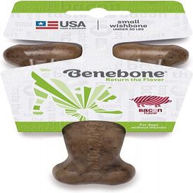 Juguete mordedor Benebone Wishbone Chew Bacon color Marrón