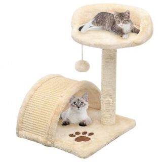 Rascado con poste de sisal para gatos color Beige