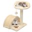 Rascado con poste de sisal para gatos color Beige, , large indicador imagen numero 1