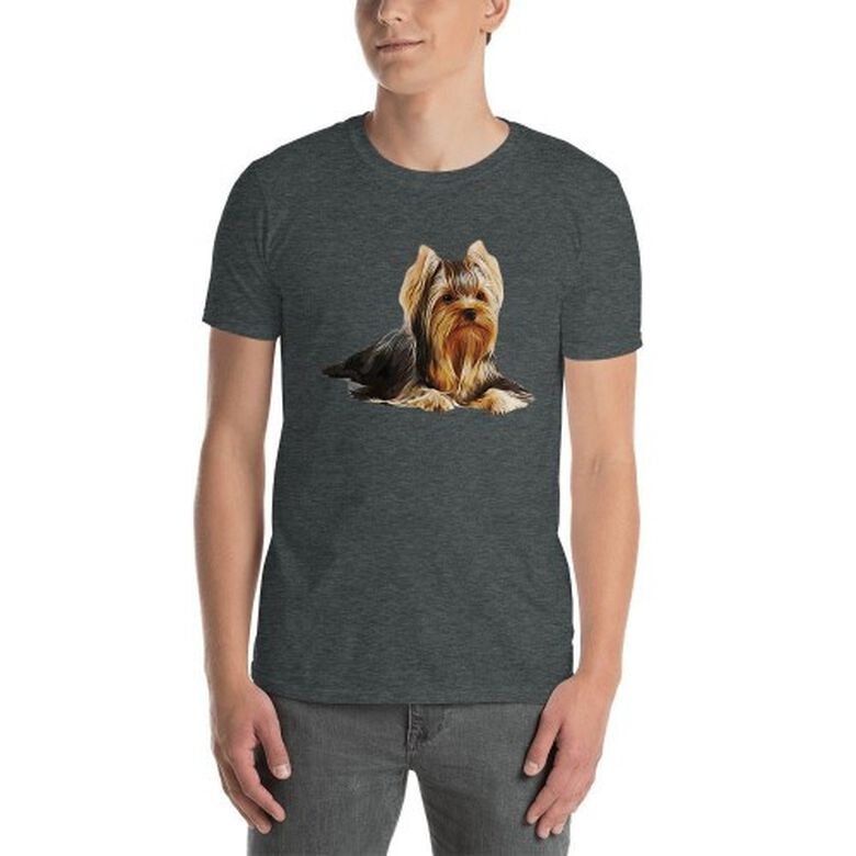 Mascochula camiseta hombre personalizada con tu macota gris oscura thumbnail