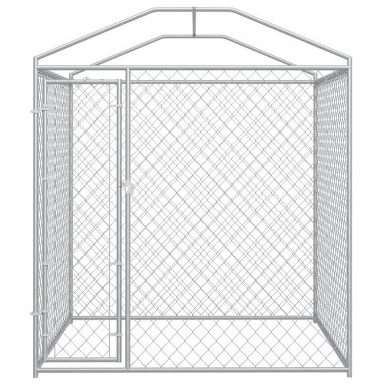 Perrera con toldo protector color Plateado, , large image number null
