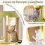 COSTWAY 125cm Árbol de Gato, Torre Multinivel para Gatos en Forma de Aguacate con Condominio Privado, Cepillo de Autocuidado, Plataformas, Estructura de Escalada Independiente para Gatos de Interior, , large indicador imagen numero 3