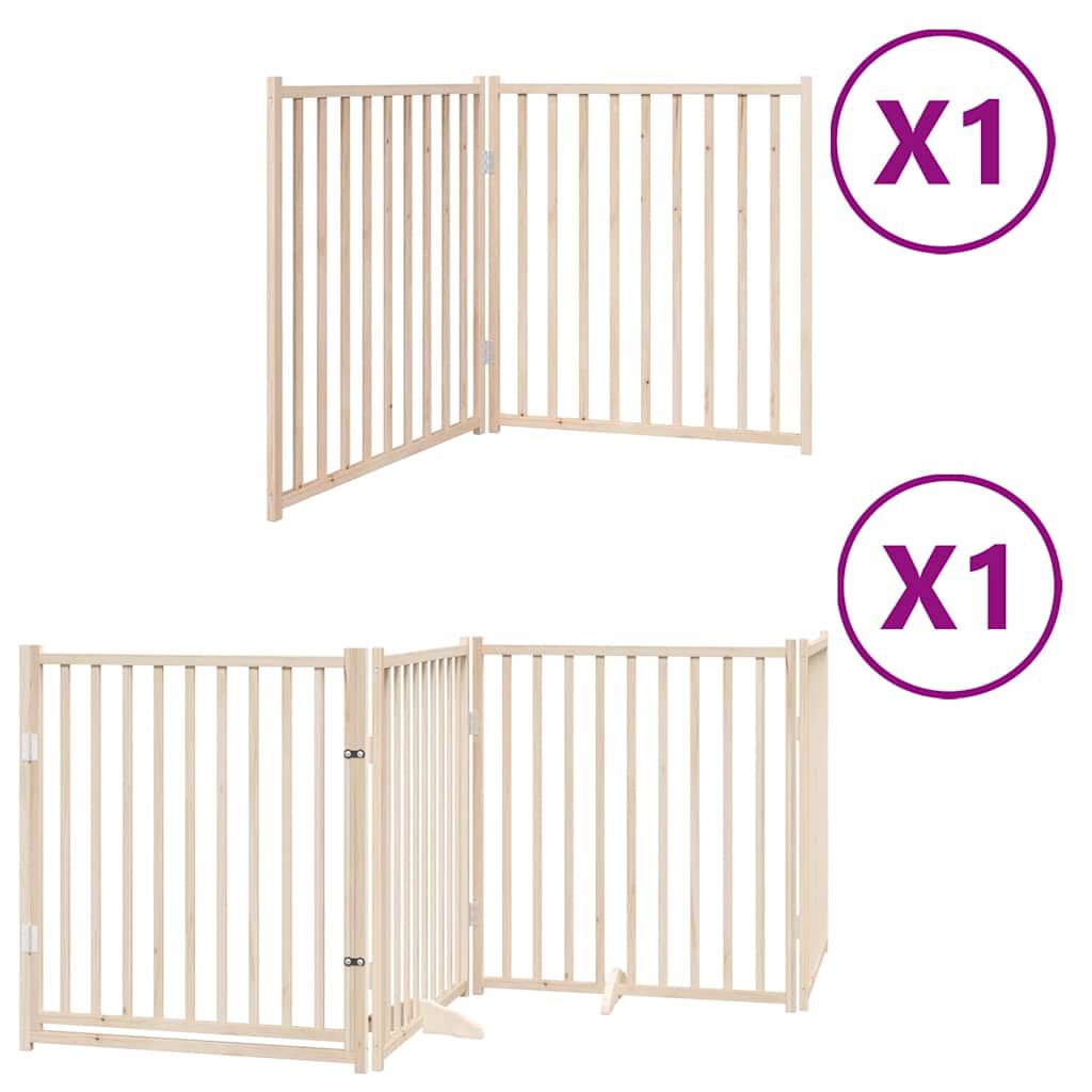 vidaXL Puerta para Perros Plegable Paneles Puerta de Seguridad Madera de &Aacute;lamo, , large Imagen numero 6