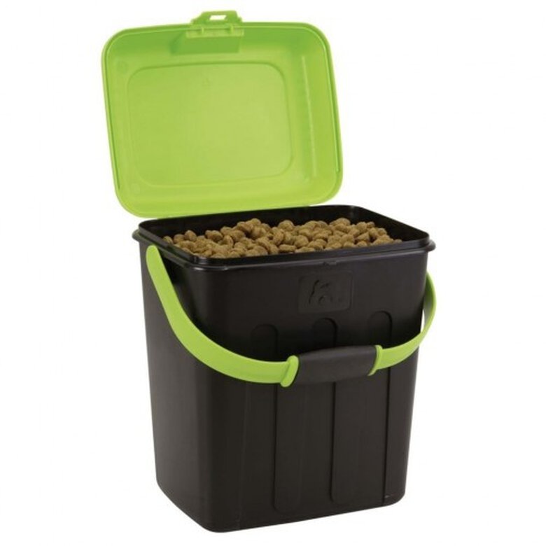 Bidón de pienso Dry Box para mascotas color Verde/Negro, , large image number null