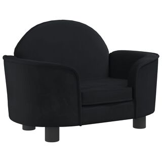 vidaXL Cama de terciopelo negra para perros