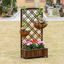 Outsunny Jardinera con Enrejado Jardinera con Celosía de Madera Macetero con Soporte para Trepadora Cultivos Plantas en Terraza Jardín Balcón 60x30x122,5 cm Marrón, , large indicador imagen numero 2