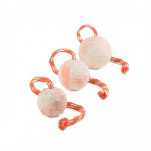 Pelota para perros con cuerda y sin asa color caucho, , large Imagen numero 2