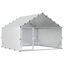 vidaXL Gallinero con Techo Plateado Acero Galvanizado Casa para Pollos Recinto, , large indicador imagen numero 6