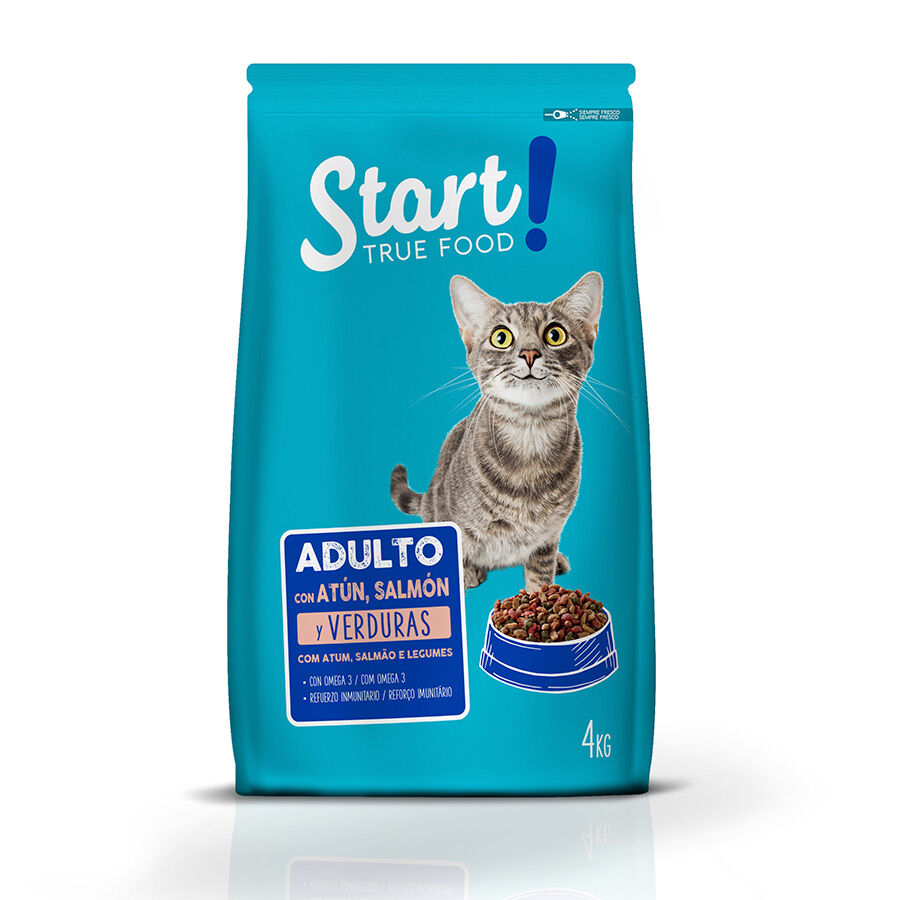 4 kg Start Adulto At&uacute;n y Salm&oacute;n pienso para gatos, , large Imagen numero 1