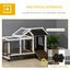 PawHut Conejera de Madera con Ruedas 108x58x73,5 cm Jaula para 1-2 Conejos con Techo Abrible Corral Metálico Bandeja Extraíble Puertas con Pestillo y Rampa Café, , large indicador imagen numero 5