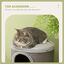 PawHut Barril Rascador para Gatos de 3 Niveles Torre Rascador para Gatos con 3 Entradas y Cubierta de Sisal Ø38x70 cm Gris Claro, , large indicador imagen numero 5