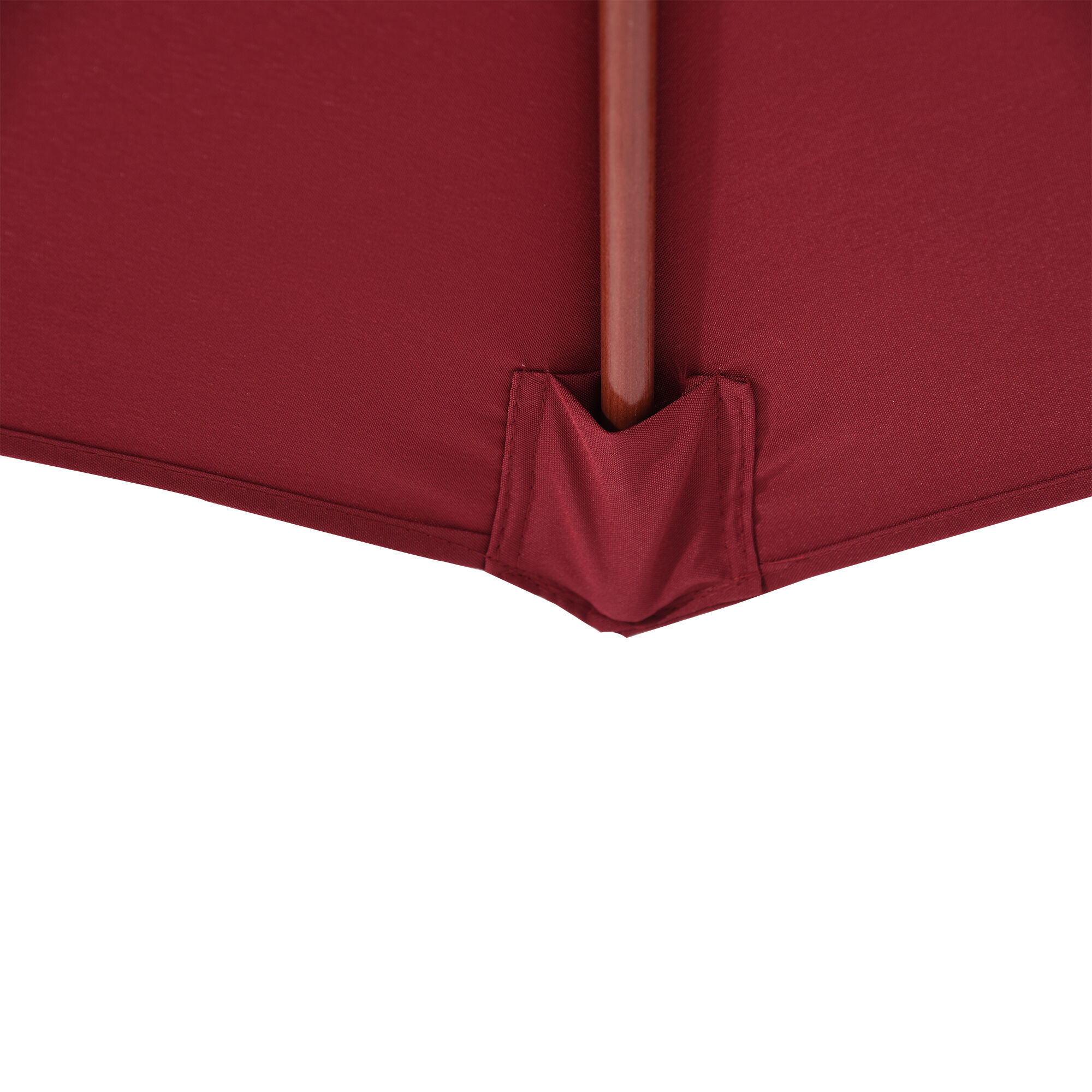 Outsunny Sombrilla Parasol con Poste Desmontable de Madera &Aacute;ngulo Ajustable Ventilaci&oacute;n Sistema de Polea para Exterior Jard&iacute;n Patio Piscina Terraza &Oslash;257x253 cm Rojo Vino, , large Imagen numero 4