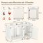 COSTWAY Corral de Mascotas de 6 Paneles, Valla Plegable de 81 cm con Puerta de Cierre Seguro, Estacas y Ventosas, Ideal para Perros Pequeños y Medianos, Interior y Exterior, Blanco, , large indicador imagen numero 3
