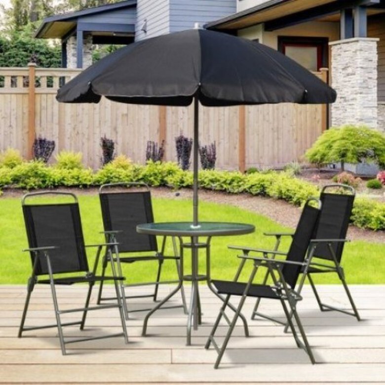 Conjunto Outsunny de muebles para jardín color Negro, , large image number null