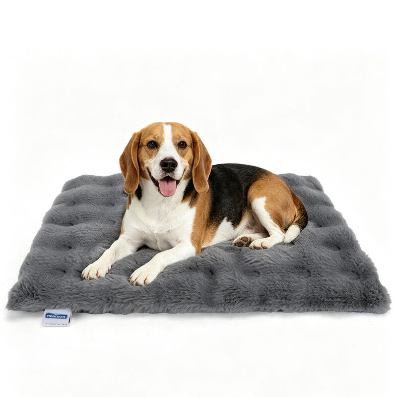 Nobleza Manta Autocalentable para Gatos y Perros Peque&ntilde;os (70 x 50 cm) - Manta T&eacute;rmica de Felpa Suave Tipo Burbuja, Sin Calentamiento El&eacute;ctrico, Esterilla Lavable con Base Antideslizante, Gris, , large Imagen numero 1