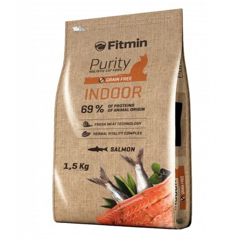 Pienso Dibaq Fitmin Purity Grain free Indoor para gatos sabor Salmon, , large image number null