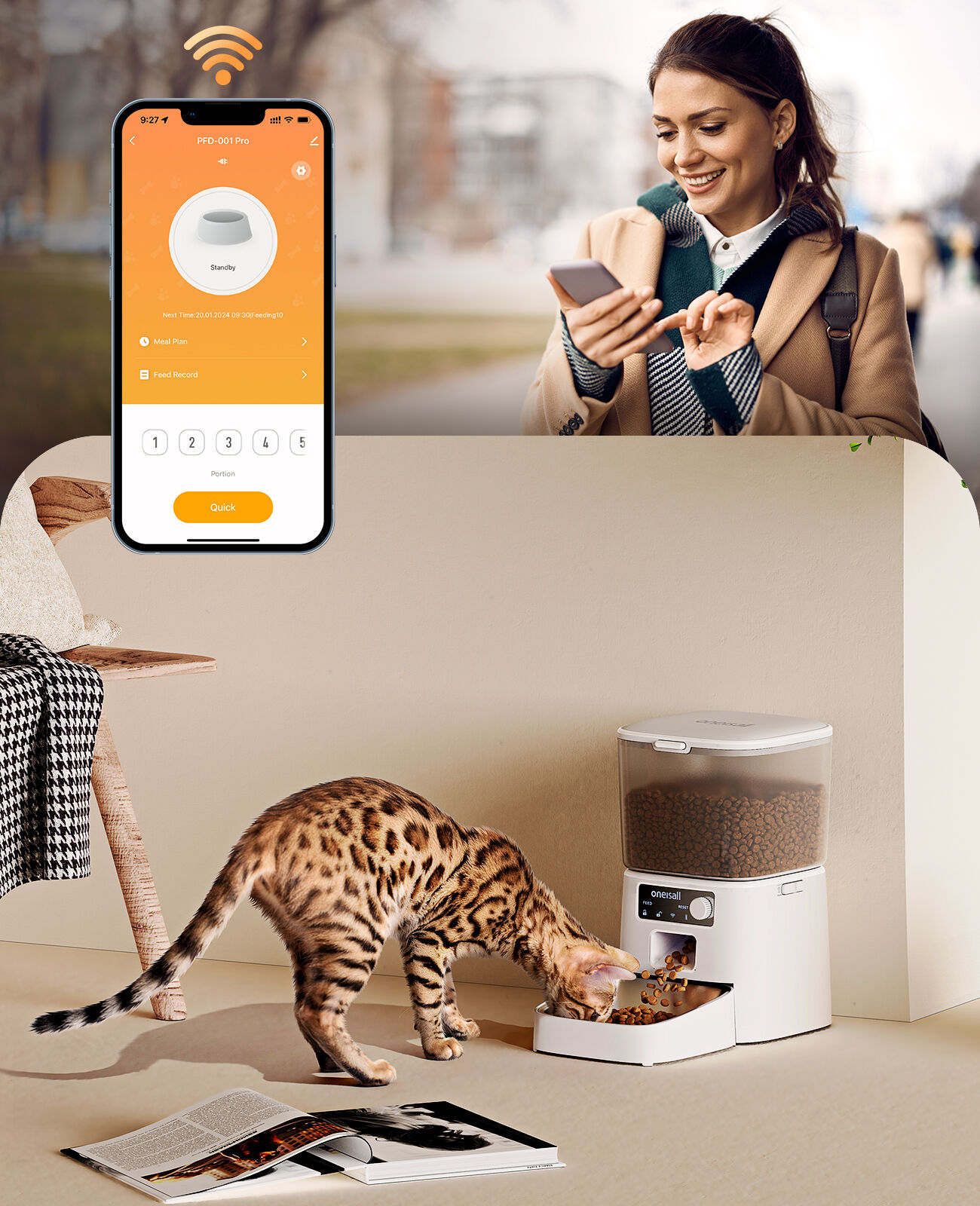 Oneisall Smart Pet Bowl PFD-001 Pro CW15010, , large Imagen numero 2