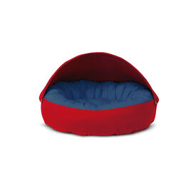 Gauty Cama Redonda Tela de sarga  Rojo y azul para Perros y Gatos 